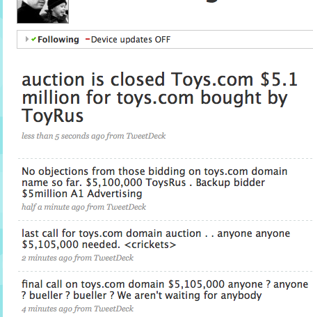 toys.com auction