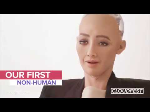 sophia - a robot - will headline cloudfest
