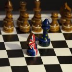 chess game Great Britain and the European Union, Brexit British and European confrontation